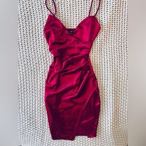 Red Satin Dress